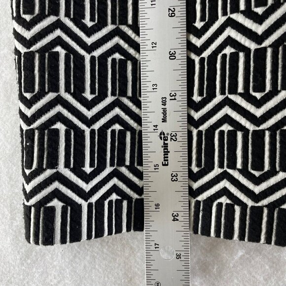 Banana Republic Sheath Dress Women's Sz 2 Black Geometric Round Neck Back Zip - Picture 5 of 10